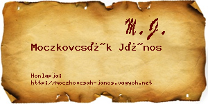 Moczkovcsák János névjegykártya